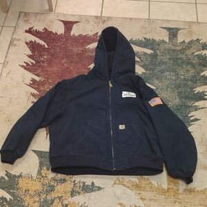 Carhartt Yuengling Dark Blue Hooded Puffer Jacket